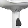 Home Deco Factory Taburete Bar Isak Blanco Regulable Diseño Moderno Asiento Acolchado 83-104cm