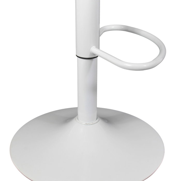 Home Deco Factory Taburete Bar Isak Blanco Regulable Diseño Moderno Asiento Acolchado 83-104cm