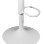 Home Deco Factory Taburete Bar Isak Blanco Regulable Diseño Moderno Asiento Acolchado 83-104cm
