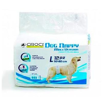 Nayeco Pañal para Perro Macho Talla L (50-60 cm), 12 unidades Nayeco Pañal para Perro Macho Talla L (50-60 cm), 12 unidades