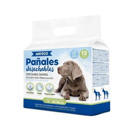 Nayeco Pañal para Perro Macho Talla L (50-60 cm), 12 uds.