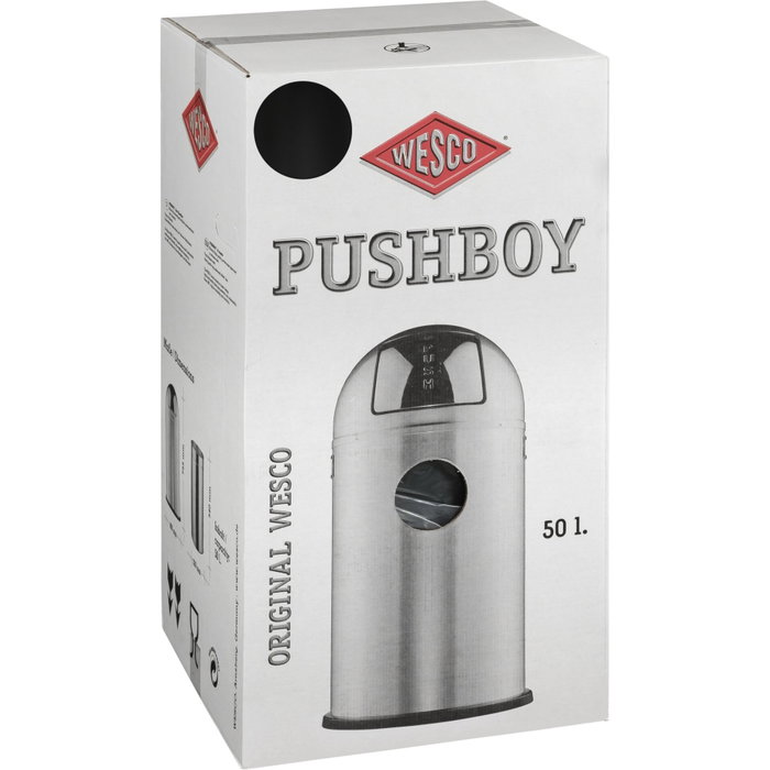 Wesco Pushboy Cubo de basura 50l Negro mate Wesco Pushboy Cubo de basura 50l Negro mate
