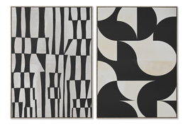 DKD Home Decor Cuadro Lienzo Moderno Pack de 2 Surtido