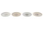 DKD Home Decor Platos de Gres Árbol de la Vida Mate Pack de 4 Surtidos 20x20x2,5 cm