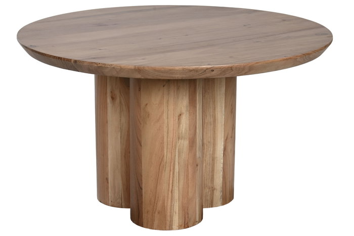 DKD Home Decor Mesa de centro de acacia Natural 80x80x45