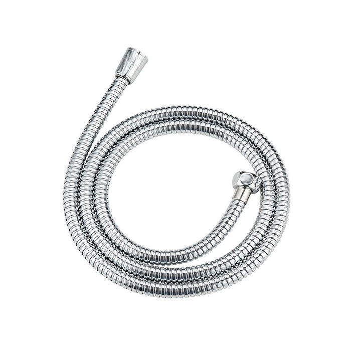 Wenko Conjunto de ducha con cabezal de 5 funciones (Ø 9,5 cm) y manguera de acero inoxidable de 150 cm, conexión universal ½"