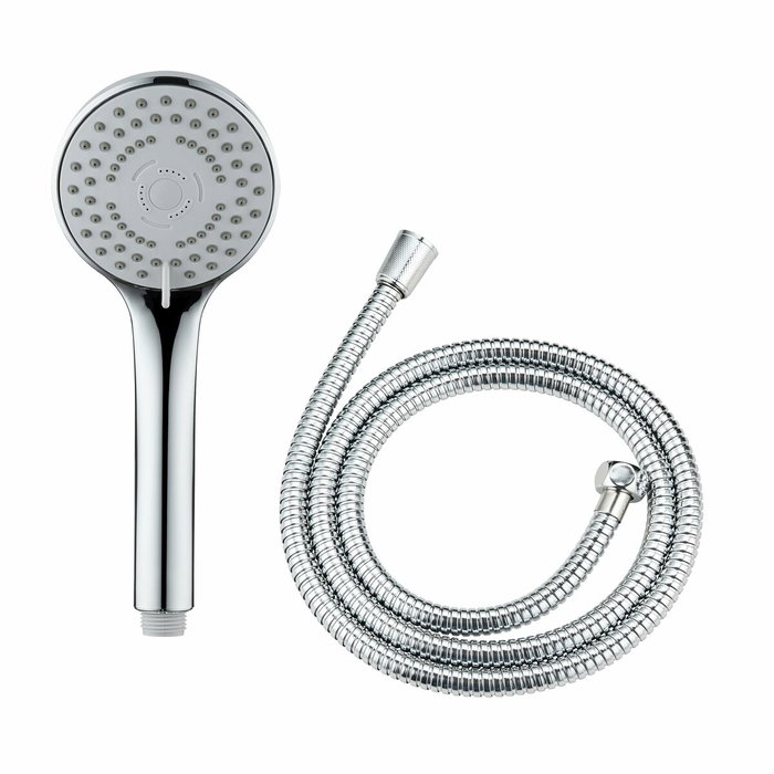 Wenko Conjunto de ducha basic con cabezal de 5 funciones y manguera de 150 cm