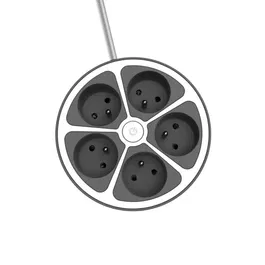 Chacon CHA5411478496519 Multiprise Bureau 16A 250V Max 3680W 5 Tomas 1.5m Cable Gris