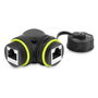 DeLOCK 87407 Conector RJ45 a RJ45 Cat.6 Angular IP68 Negro