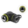DeLOCK 87407 Conector RJ45 a RJ45 Cat.6 Angular IP68 Negro