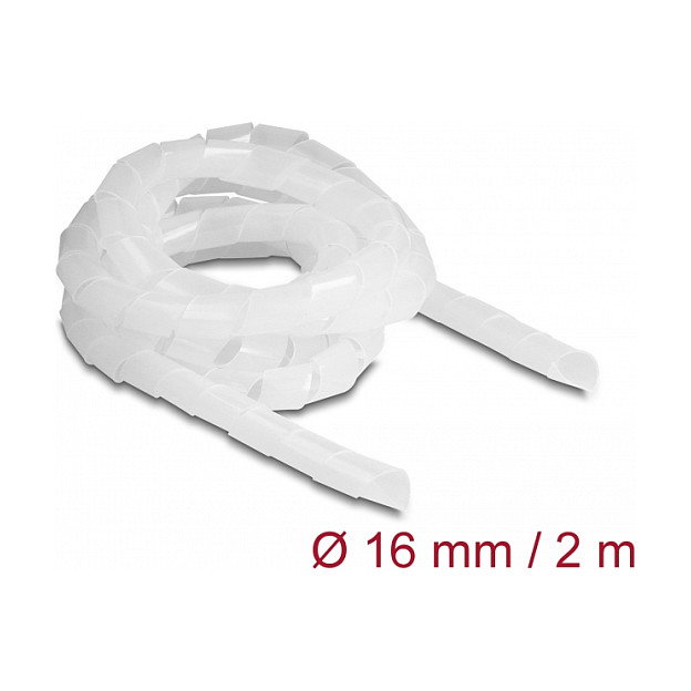 DeLOCK Manguera en espiral flexible de 2 m x 16 mm transparente DeLOCK Manguera en espiral flexible de 2 m x 16 mm transparente