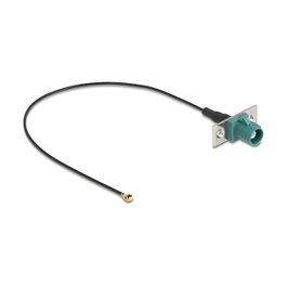 DeLOCK 90732 Cable de antena coaxial FAKRA E a I-PEX MHF1, 20 cm