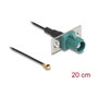 DeLOCK 90732 Cable de antena coaxial FAKRA E a I-PEX MHF1, 20 cm
