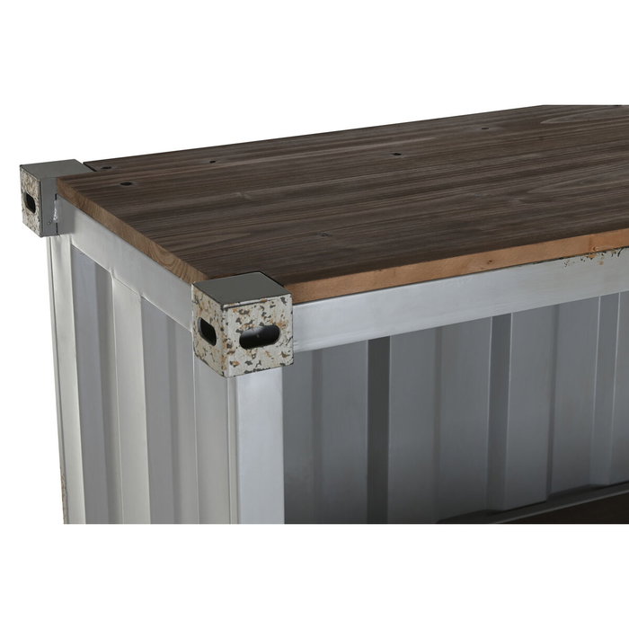 DKD Home Decor Estantería Container Gris Metal y MDF DKD Home Decor Estantería Container Gris Metal y MDF