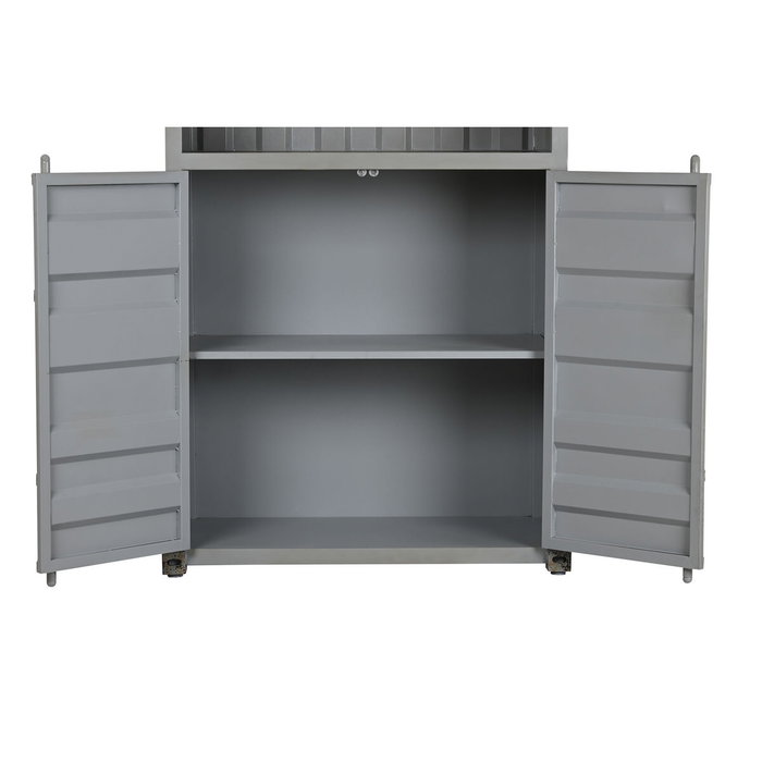 DKD Home Decor Estantería Container Gris Metal y MDF DKD Home Decor Estantería Container Gris Metal y MDF