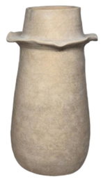 DKD Home Decor Jarrón de Terracota Desgastado Artesanal Beige 25x25x46 cm