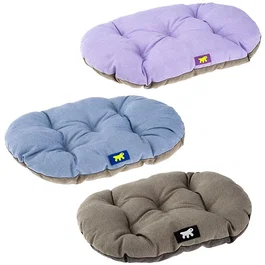 Ferplast Cama para Mascotas Relax 45, 2 Cojines, Color Gris Paloma y Rosa