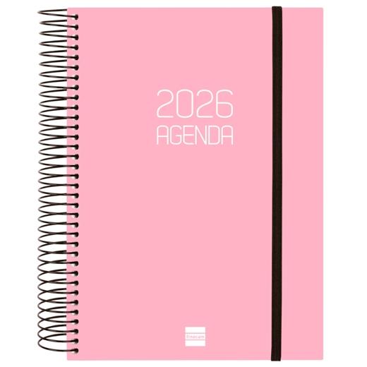 Finocam Agenda Espiral Opaque E10-155x212 mm 1Dp Tapa Pp Rosa 2026 Español Finocam Agenda Espiral Opaque E10-155x212 mm 1Dp Tapa Pp Rosa 2026 Español