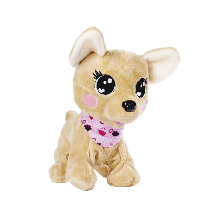 Chichi Love Peluche interactivo Baby Boo - 30 cm - Marrón y rosa