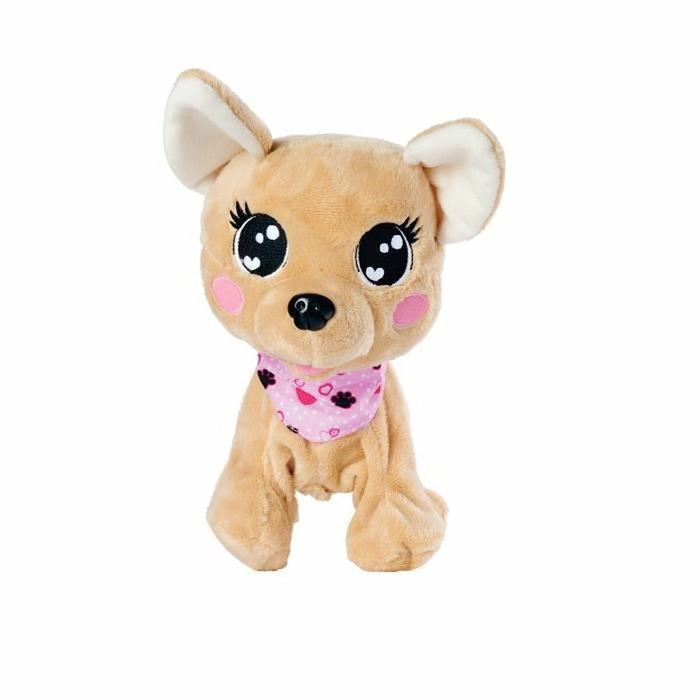 Chichi Love Peluche interactivo Baby Boo - 30 cm - Marrón y rosa