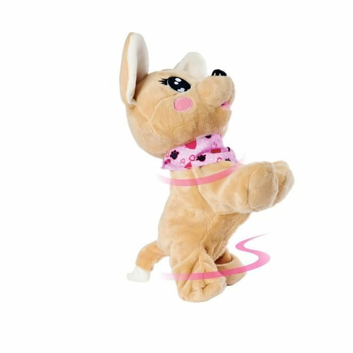 Chichi Love Peluche interactivo Baby Boo - 30 cm - Marrón y rosa
