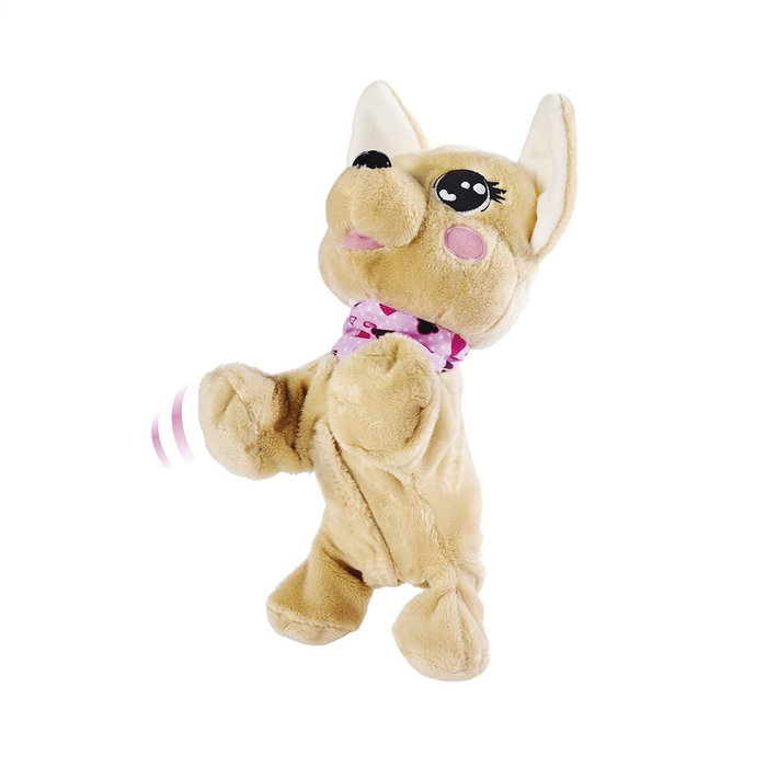 Chichi Love Peluche interactivo Baby Boo - 30 cm - Marrón y rosa