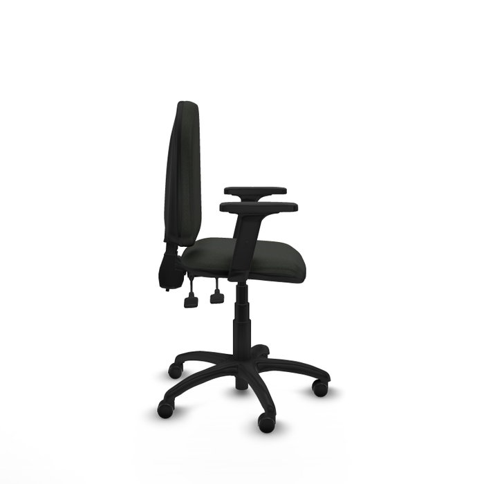 PIQUERAS Y CRESPO Silla de oficina Aýna Negra con Brazos 2D PIQUERAS Y CRESPO Silla de oficina Aýna Negra con Brazos 2D