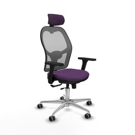 PIQUERAS Y CRESPO Silla de oficina Jorquera Sincro/Traslack Morado y Gris