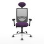 PIQUERAS Y CRESPO Silla de oficina Zulema con mecanismo Sincro/Traslack, Morado y Gris
