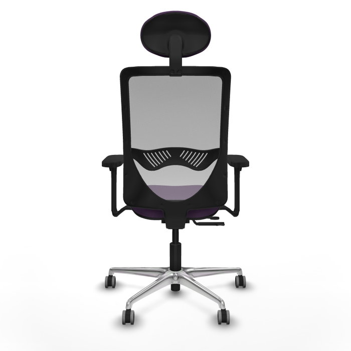 PIQUERAS Y CRESPO Silla de oficina Zulema con mecanismo Sincro/Traslack, Morado y Gris
