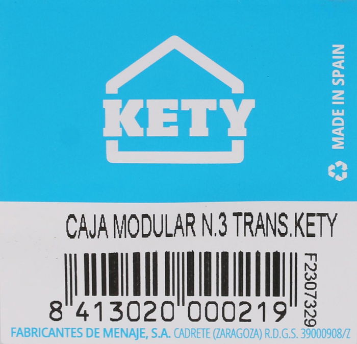 Kety Caja Ordenación Modular 22.5 cm x 8 cm x 5.3 cm (24 Unidades)