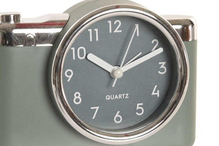 DKD Home Decor Set de 2 Relojes Despertadores de PVC Negro y Verde