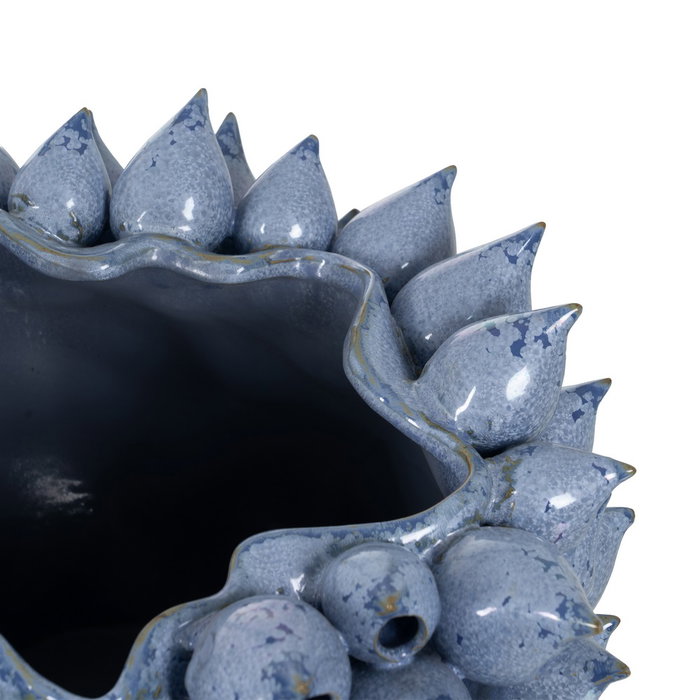 Jarrón Azul Cerámica Decoración 36,50 X 35,50 X 24 cm