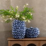 Jarrón Azul Cerámica Decoración 36,50 X 35,50 X 24 cm