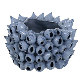 Jarrón Azul Cerámica Decoración 36,50 X 35,50 X 24 cm