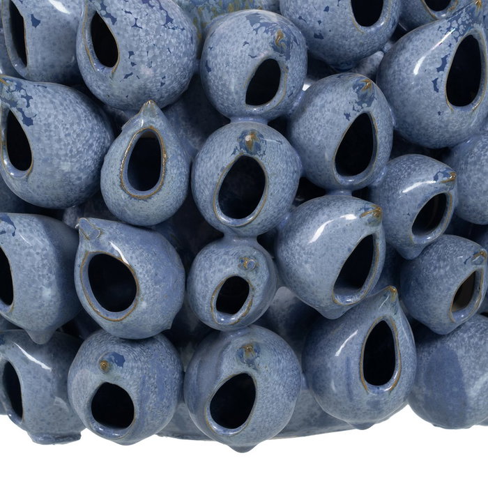 Jarrón Azul Cerámica Decoración 36,50 X 35,50 X 24 cm