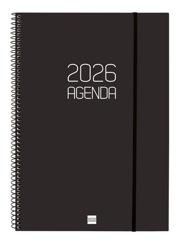 Finocam Agenda Espiral Opaque 2026 Negro E40 210x297 mm