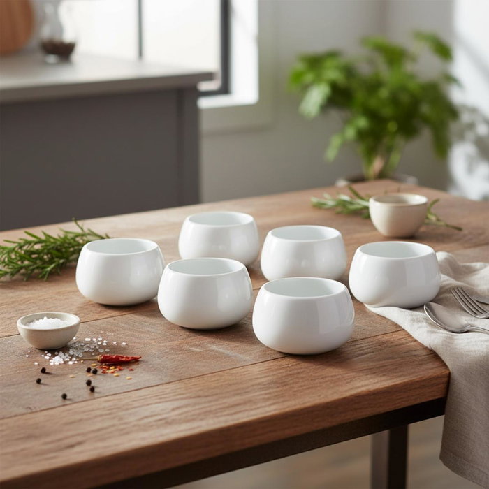 Quid Mini Bol Porcelana Select Blanco 5,3 cm
