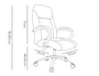 Q-connect Silla de Dirección Vero NA Simil Piel Base Metálica Ruedas Premium Negro Ancho 63 cm x Profundidad 70 cm x Altura 116-124 cm