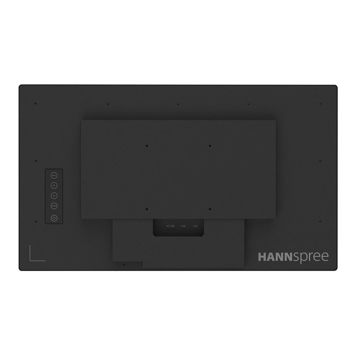 Hannspree HO221PTB Monitor Táctil 21.4" Full HD 1920x1080 para Señalización Digital, LCD, 16:9, VGA, HDMI, USB, 10 Puntos Táctiles, 600 cd/m², Altavoces, Montaje VESA