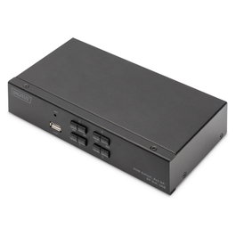 Digitus DS-12891 KVM Switch 4x1 DisplayPort 4K @ 60Hz Negro