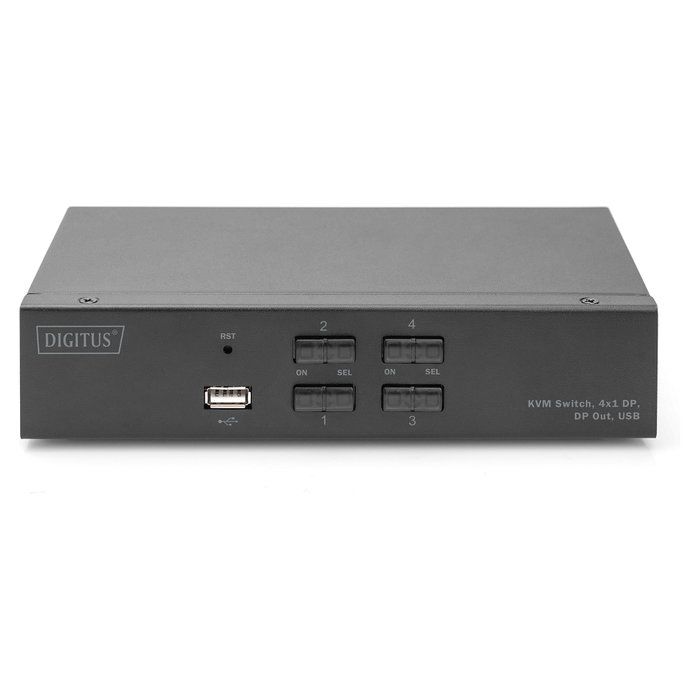 Digitus DS-12891 KVM Switch 4x1 DisplayPort 4K @ 60Hz Negro Digitus DS-12891 KVM Switch 4x1 DisplayPort 4K @ 60Hz Negro