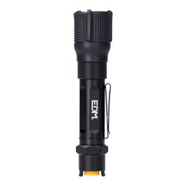 Edm Linterna Táctica Recargable Wolf X1 LED 550 lm, con Zoom, Batería Litio 800 mAh, USB-C, IP67 Sumergible, Aluminio, 5 W, Ø32x139 mm