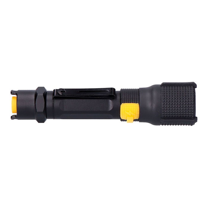 Edm Linterna Táctica Recargable Wolf X1 LED 550 lm, con Zoom, Batería Litio 800 mAh, USB-C, IP67 Sumergible, Aluminio, 5 W, Ø32x139 mm