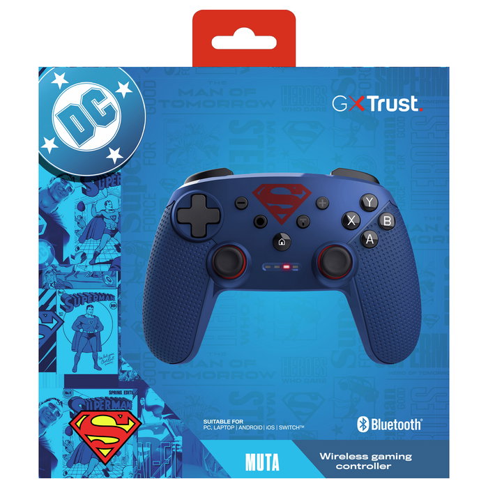 Trust GXT 542SM Muta Controller - Gamepad Inalámbrico y Alámbrico Bluetooth/RF/USB para PC, Nintendo Switch, Switch Lite/OLED, Android, iOS con Botón Turbo y Vibración