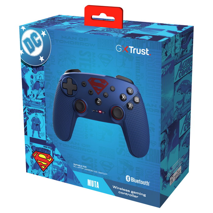 Trust GXT 542SM Muta Controller - Gamepad Inalámbrico y Alámbrico Bluetooth/RF/USB para PC, Nintendo Switch, Switch Lite/OLED, Android, iOS con Botón Turbo y Vibración
