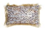 DKD Home Decor Cojín Multicolor con Flecos y Cierre Oculto