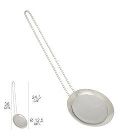 ORYX Espumadera de Malla en Acero Inoxidable Ø 12,5 cm con Mango de 24,5 cm