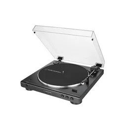 Audio-Technica AT-LP60XBT Tocadiscos de tracción por correa Bluetooth Totalmente automático con Plato de aluminio 33 1/3, 45 RPM Color Negro