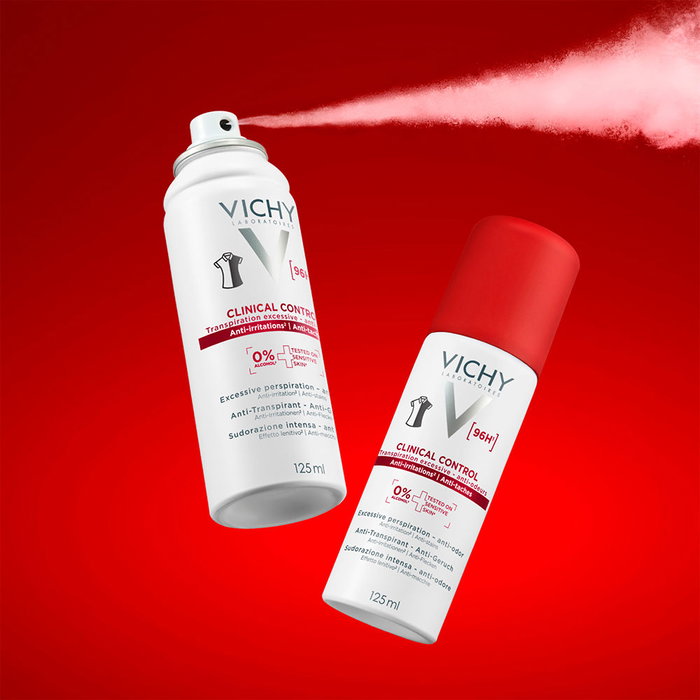 Vichy Clinical Control Antitranspirante en Spray para Mujer, Piel Sensible, Sin Alcohol 125 ml